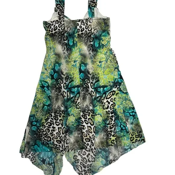 LaBelle Multi Print Fit and Flare Dress (M) - Picture 2 of 11